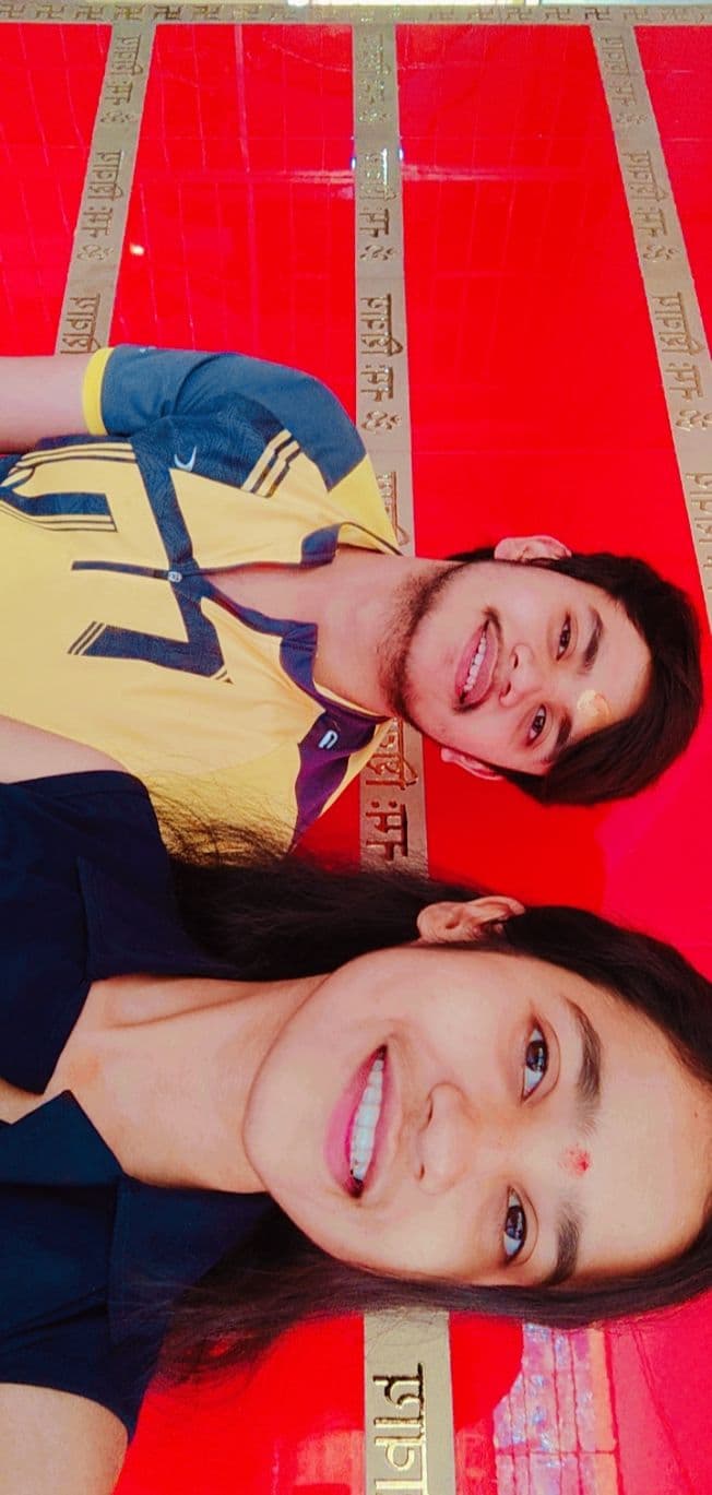 Snapchat memory of Ayush and Anushka
