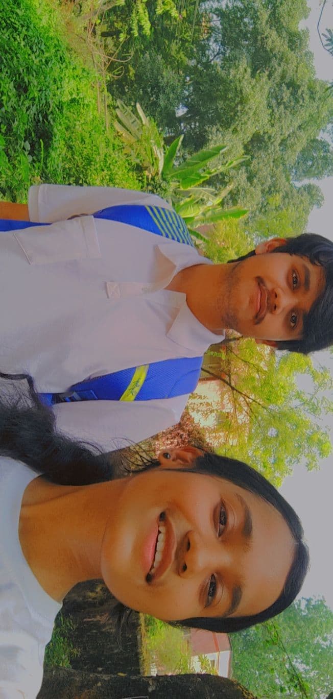 Outdoor Snapchat memory of Ayush and Anushka